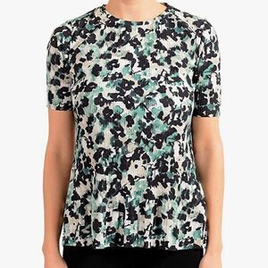 Hugo Boss Women's"Etalis" Multi-Color Stretch Short Sleeve Blouse